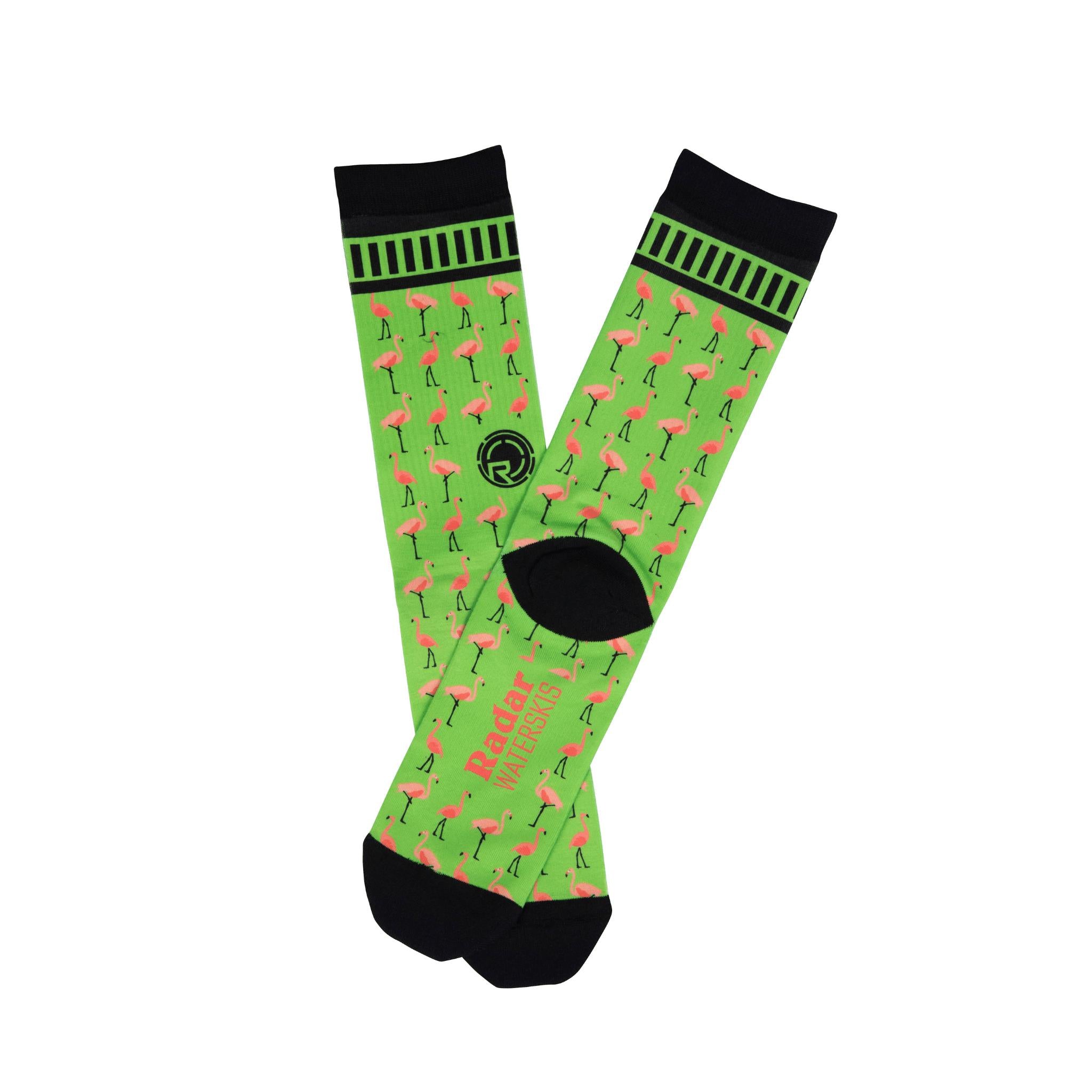 2022 RADAR Flamingo Crew Socks-Boating & Water Sport Apparel-McClintock's Water Ski Pro Shop